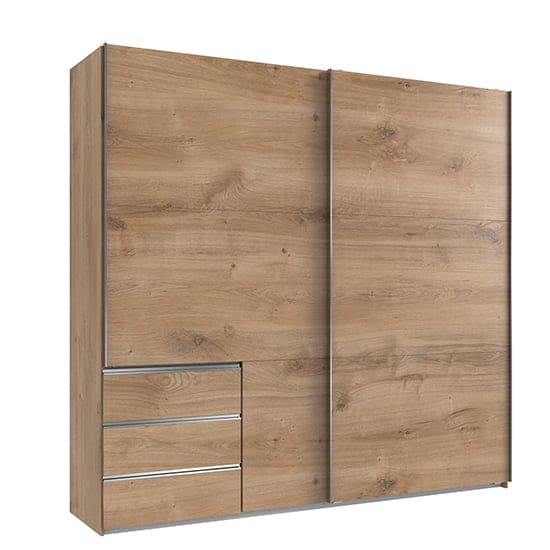 alkesia sliding door wooden wide wardrobe planked oak