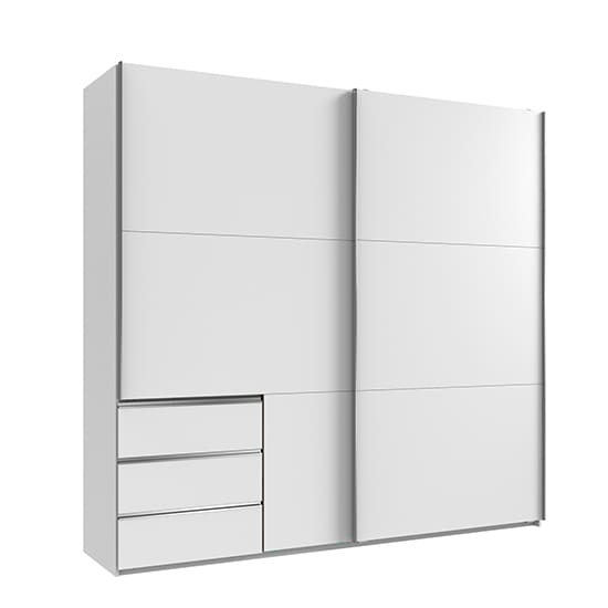 alkesia sliding door wooden wide wardrobe white