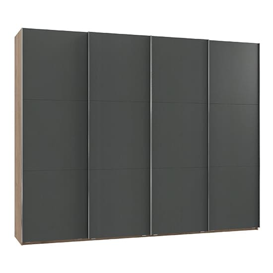 alkesia wood sliding 4 door wardrobe graphite planked oak