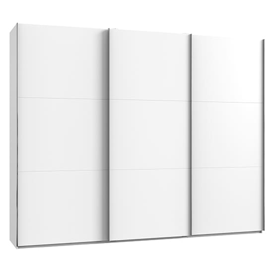 alkesia wooden sliding 3 doors wardrobe white