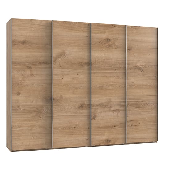 alkesia wooden sliding 4 doors wardrobe planked oak