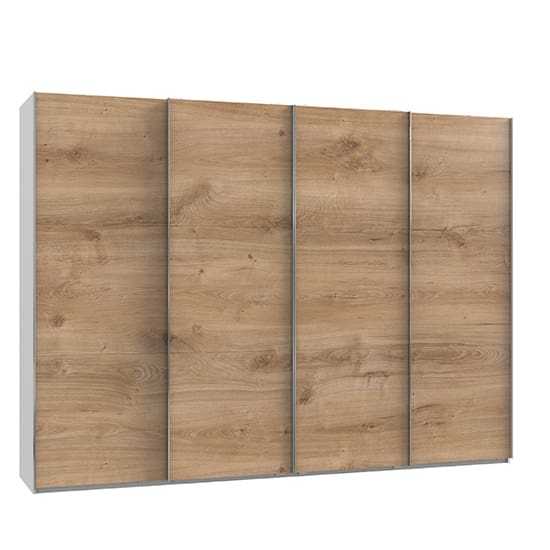 alkesu wooden sliding 4 doors wardrobe planked oak white