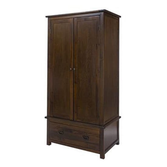 biston two doors wardrobe dark tinted lacquer one drawer