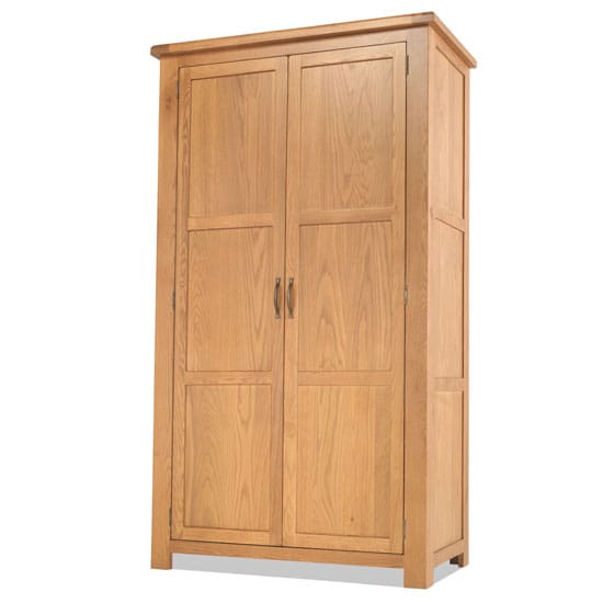 brendan wooden double door wardrobe crafted solid oak