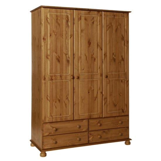 copenham 3 doors 4 drawers wardrobe pine