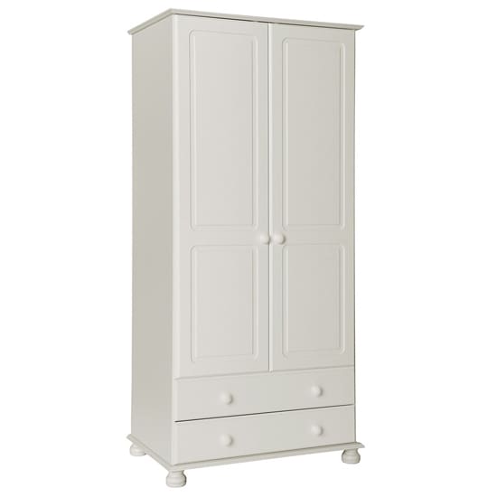 copenham tall 2 doors 2 drawers wardrobe white