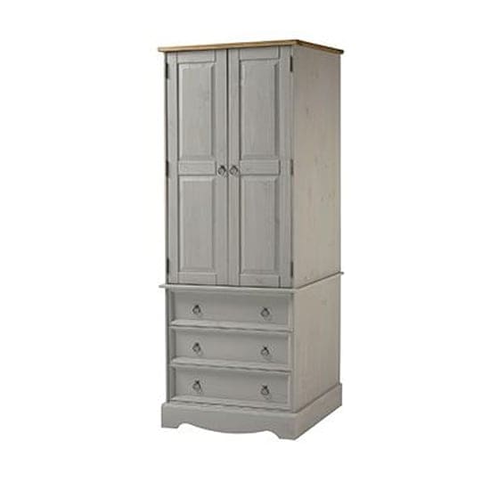 corina wardrobe grey 2 doors and 3 dw