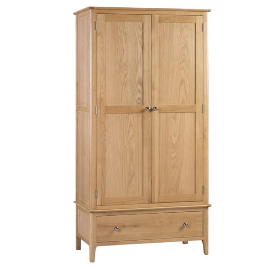 cotswold wardrobe oak 2 doors 1 drawer