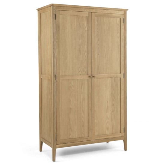 courbet wooden double door wardrobe light solid oak