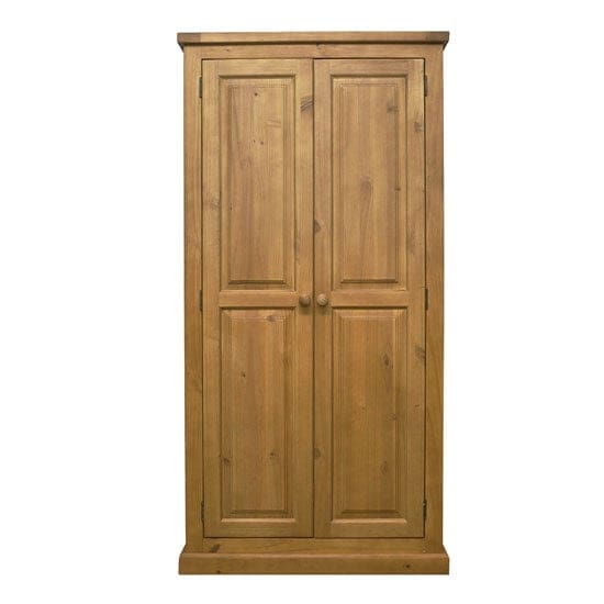 cyprian wooden double door wardrobe chunky pine