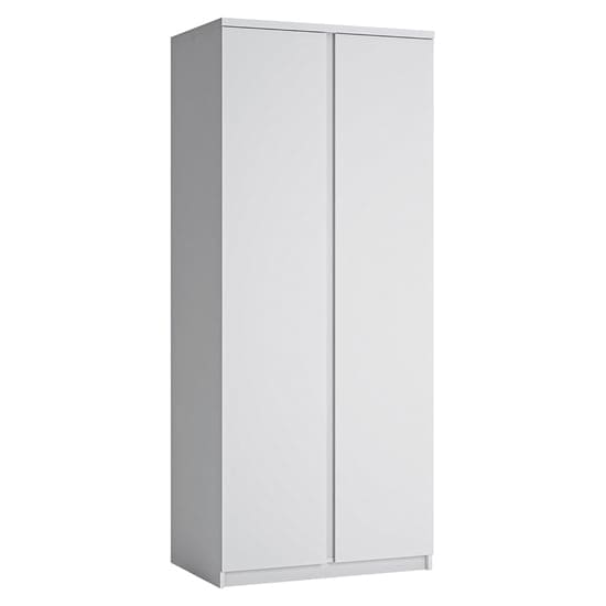 fank wooden double door wardrobe alpine white