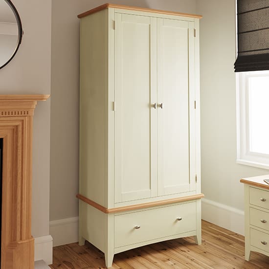 gilford 2 doors 1 drawer wardrobe white