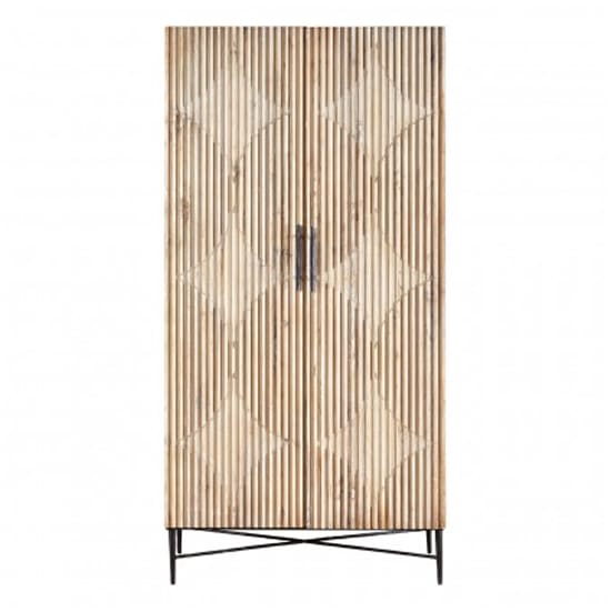 karot wooden 2 doors wardrobe light grey