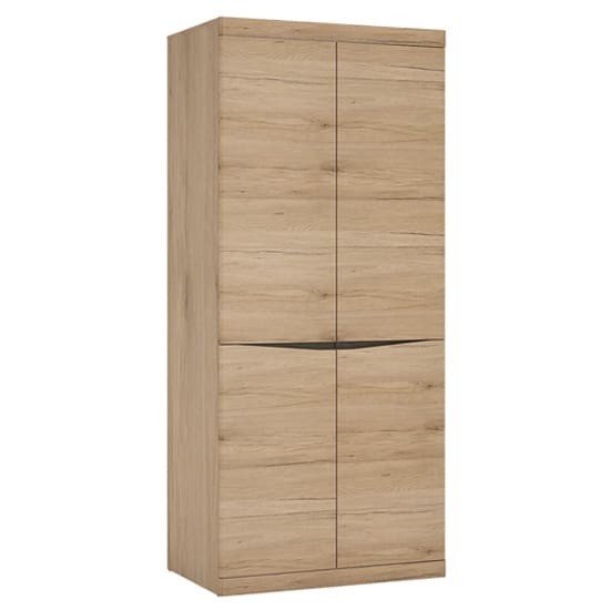 kenstoga wooden double door wardrobe grained oak