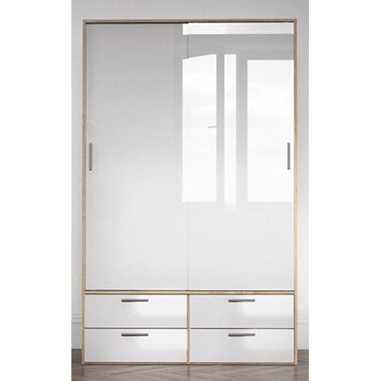 liston wooden sliding doors wardrobe oak white high gloss