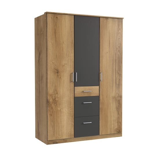 marino wardrobe planked oak graphite