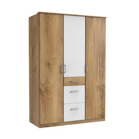 marino wardrobe planked oak white