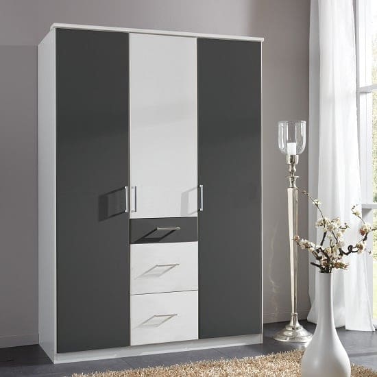 marino wardrobe white graphite