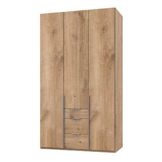 new york tall wooden 3 doors wardrobe planked oak