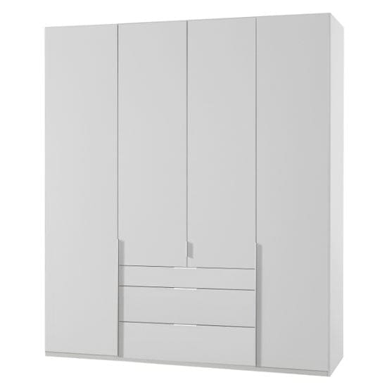 new york tall wooden 4 doors wardrobe white