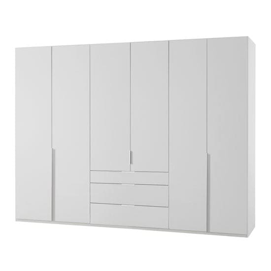 new york tall wooden 6 doors wardrobe white