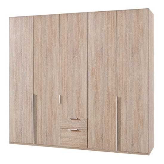 new york wooden 5 doors wardrobe oak