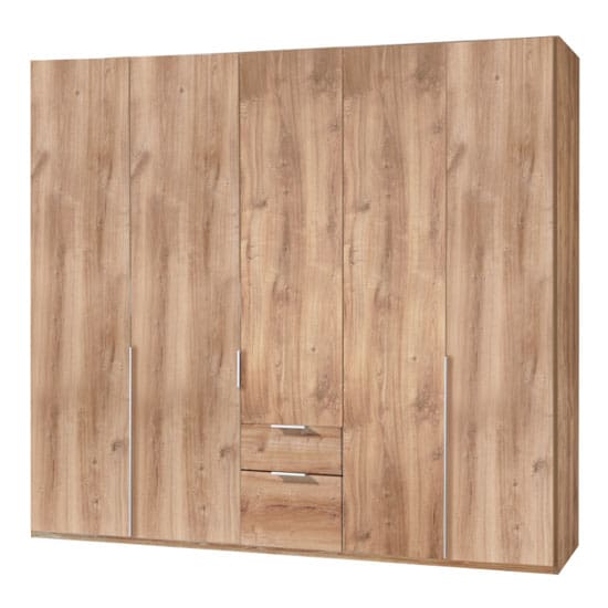 new york wooden 5 doors wardrobe planked oak