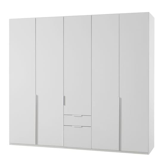 new york wooden 5 doors wardrobe white