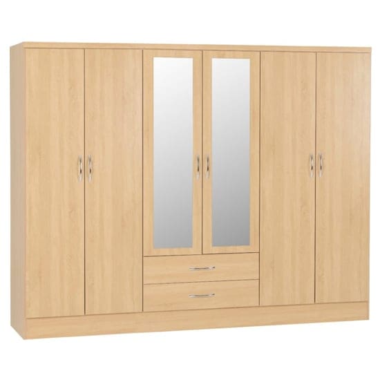 nunky 6 doors 2 drawers wardrobe sonoma oak