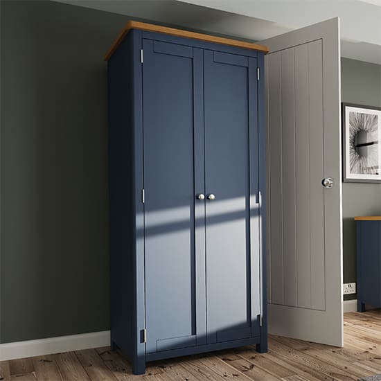 rosemont 2 doors wardrobe dark blue