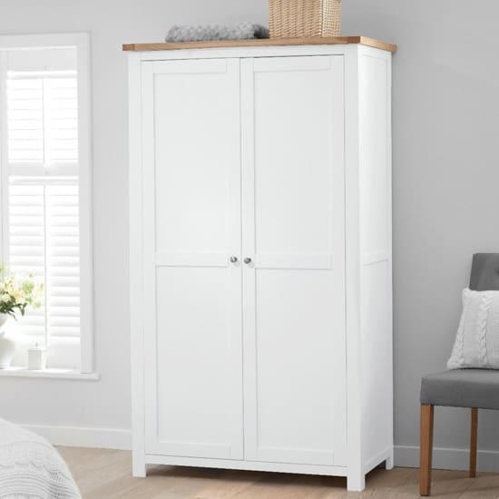 sandringhia 2 doors wardrobe oak white