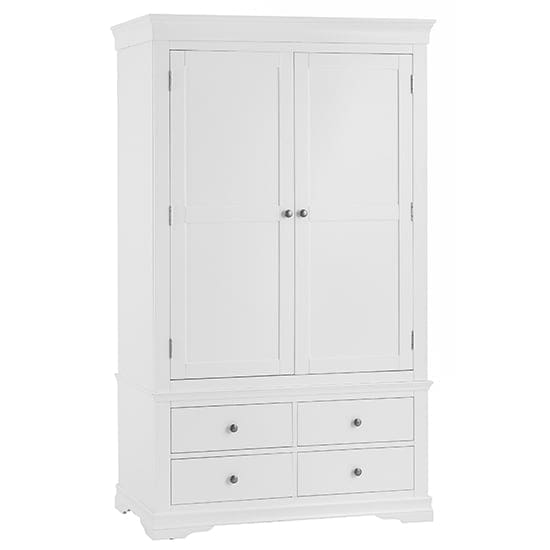 skokie 2 doors 4 drawers wardrobe classic white