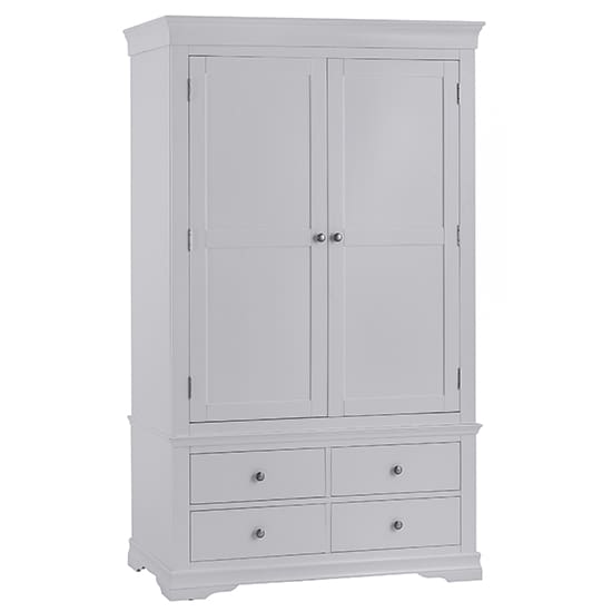 skokie 2 doors 4 drawers wardrobe grey