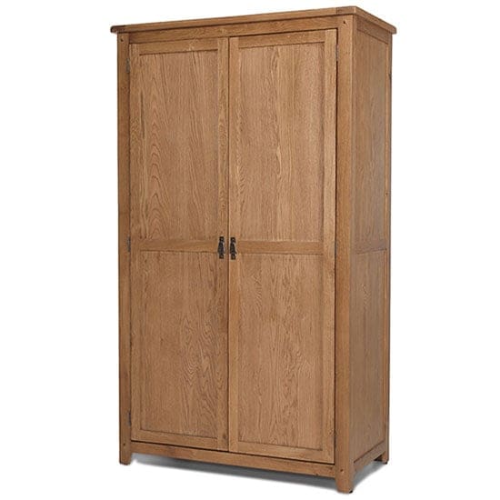 velum wooden double door wardrobe solid chunky oak