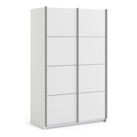 vrok wooden sliding doors wardrobe white 2 shelves