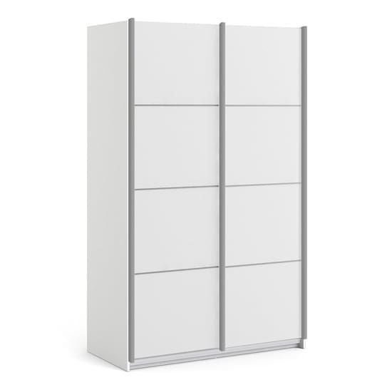 vrok wooden sliding doors wardrobe white 5 shelves